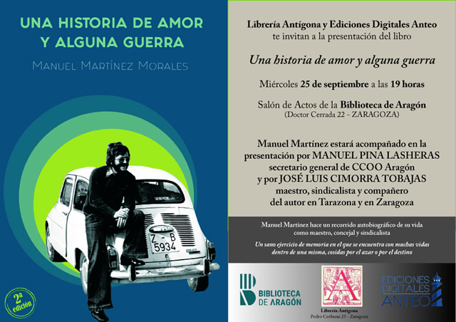 Manuel Martínez Morales presenta 'Una historia de amor y alguna guerra'